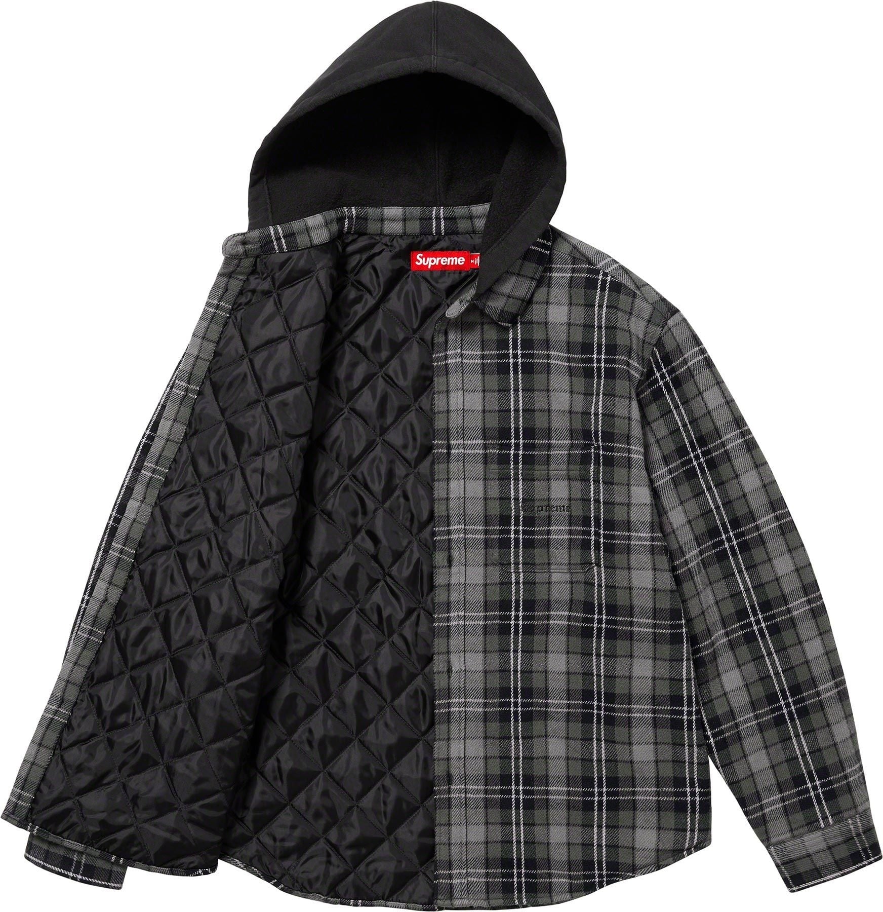 Tartan Flannel Hooded Shirt view 16